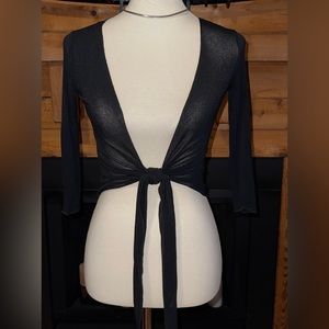 🆕 BLUE SAND Y2K Ballerina sheer wrap top